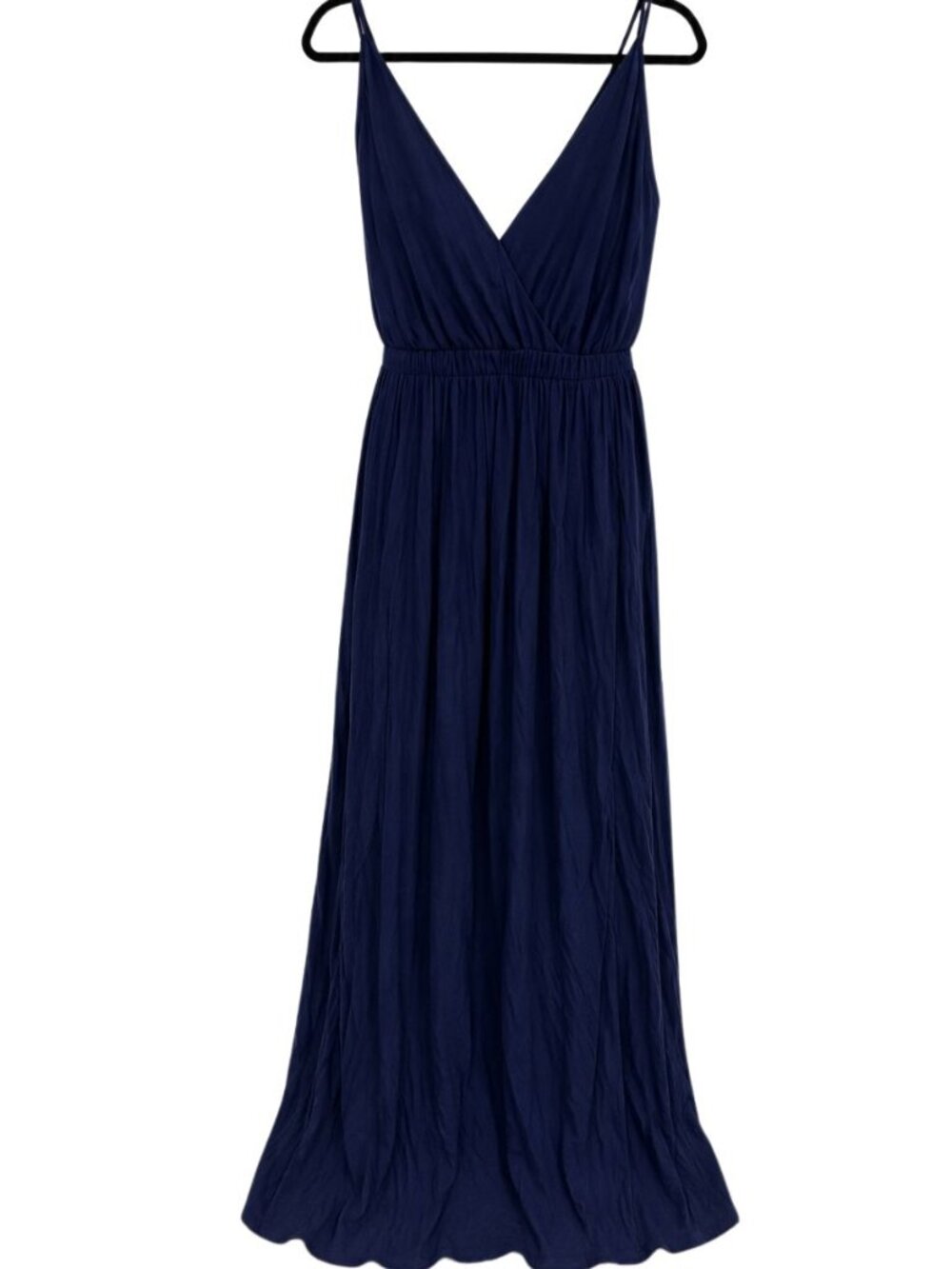 Zara Navy Blue Open Back Maxi Dress Strappy Sleeveless Wedding Guest M